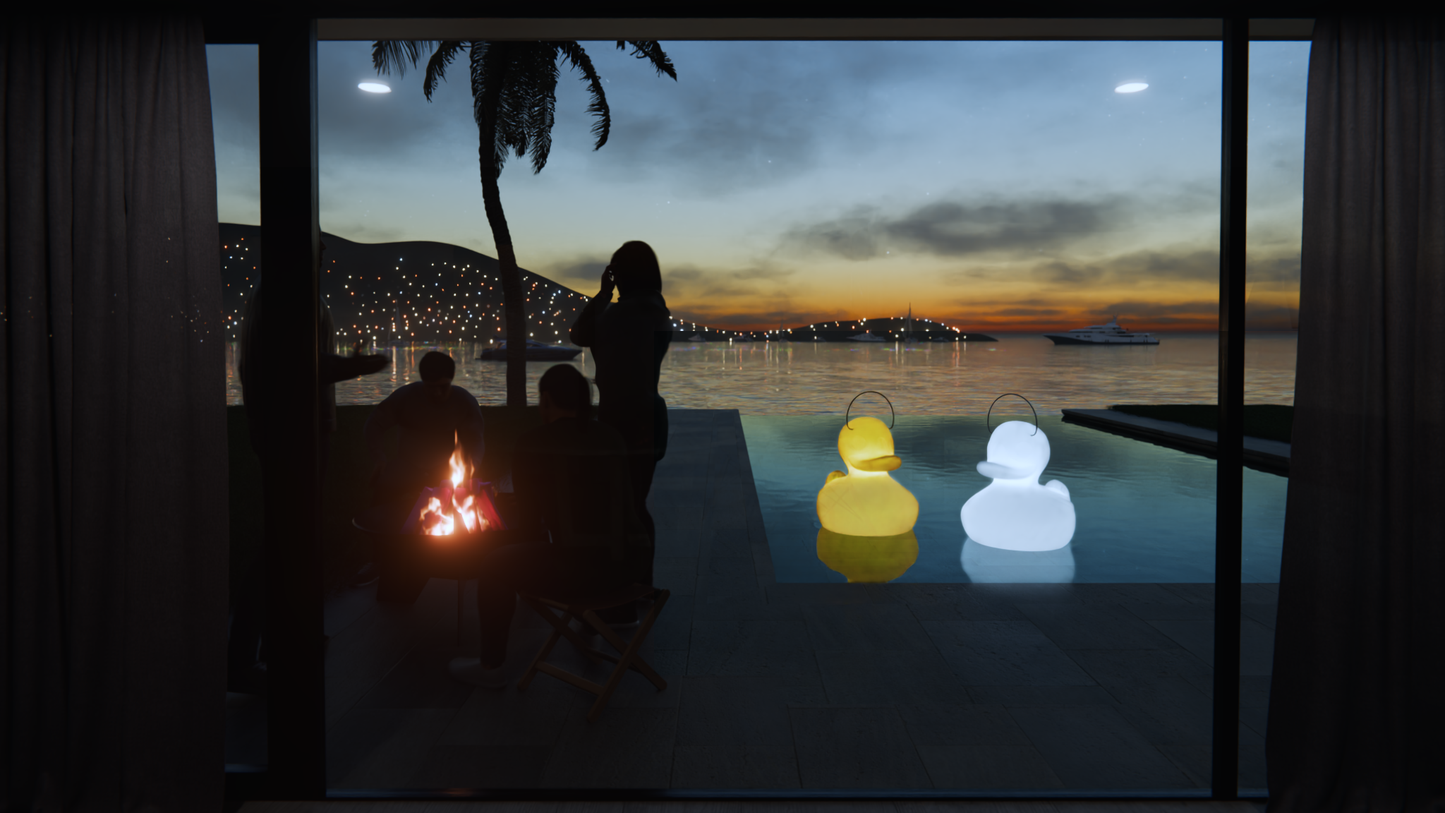 Lámpara de pato "La lámpara de pato de pato" amarillo xl