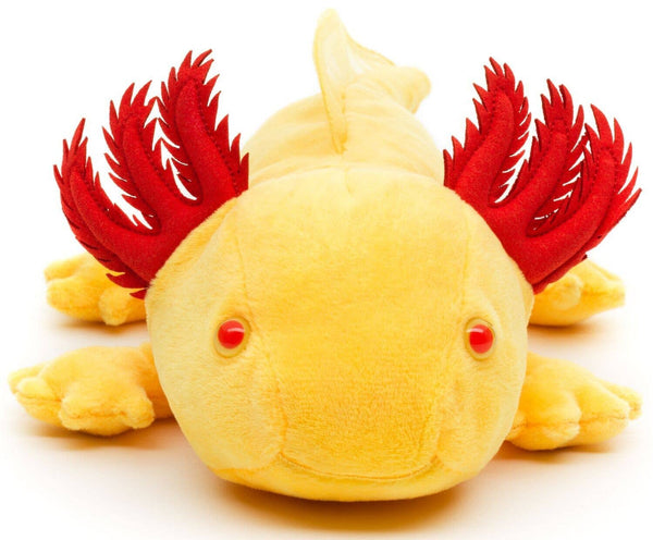 Peluche Axolotl (jaune aux yeux rouges) Uni Toys