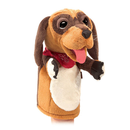 Marionnette à main Chien pour la marionnette stage 3100/ Dog Stage Puppet Folkmanis réaliste
