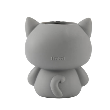 Porte-stylo 3D Chat Gris