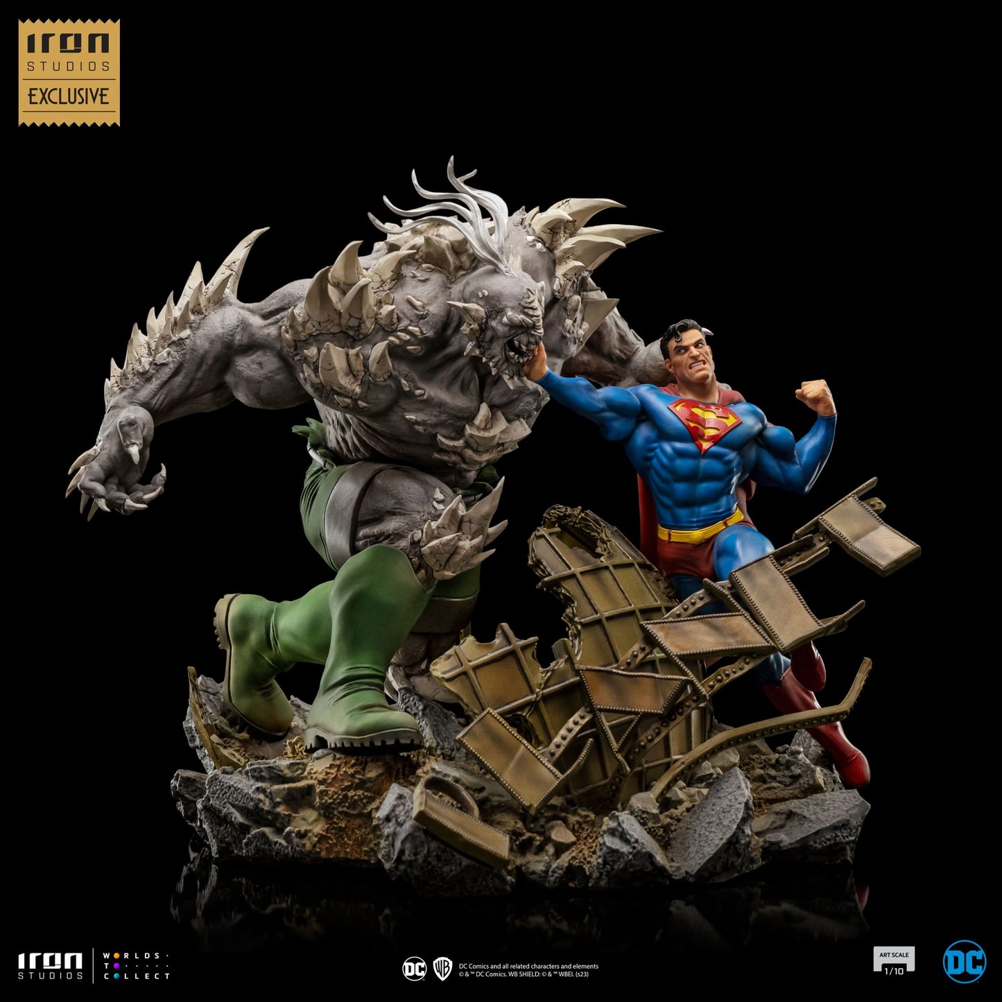 Superman vs. Doomsday Statue - DC Comics - Art Scale 1/10 - Iron Studios