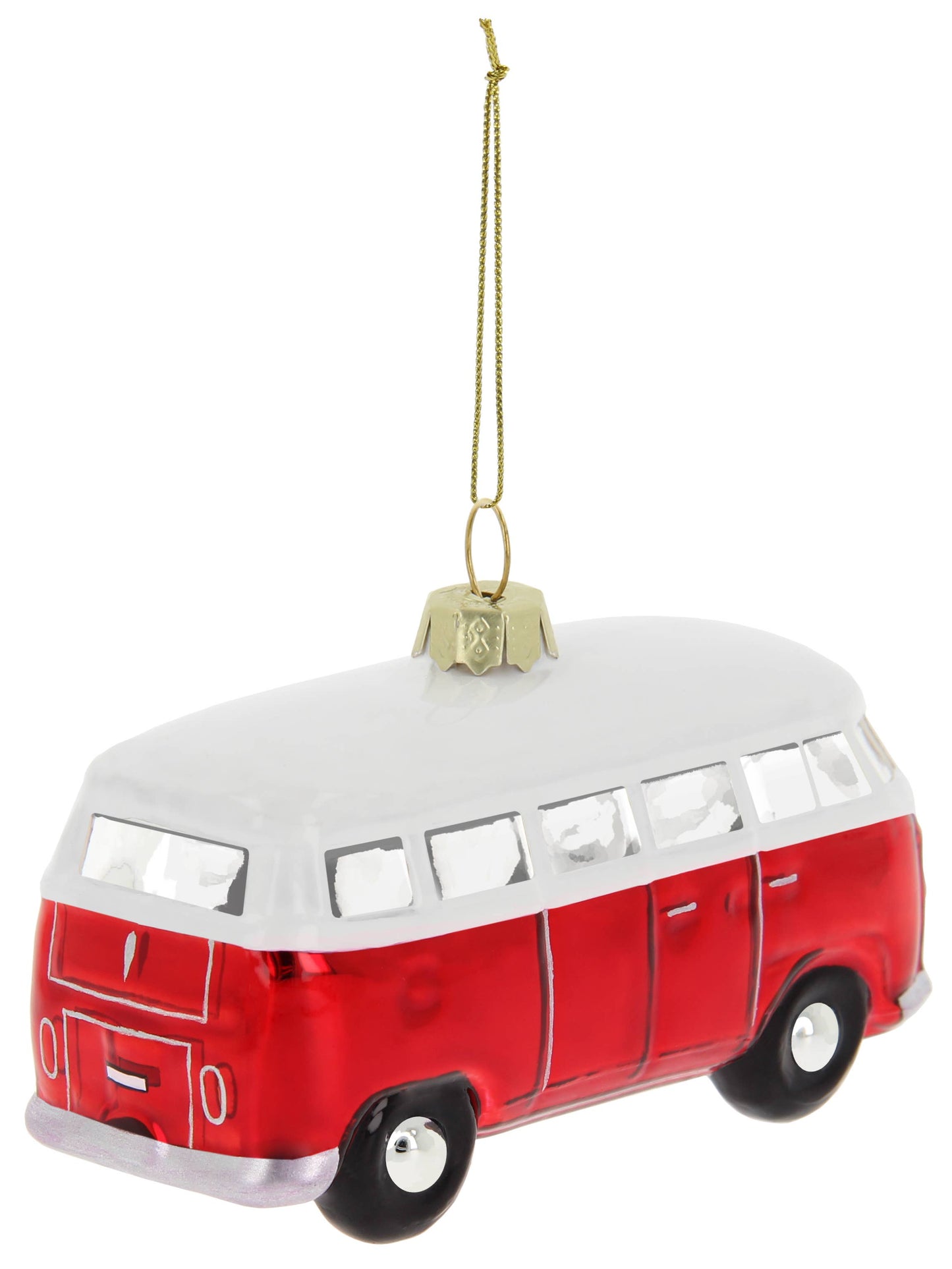 VW T1 Bus Red &amp; White Christmas Decoration