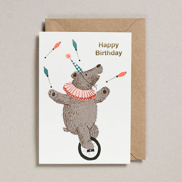 Biglietto di auguri di compleanno - Orso del circo