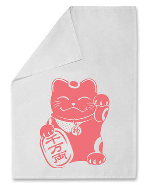 Gelukskat Neon Vaatdoek