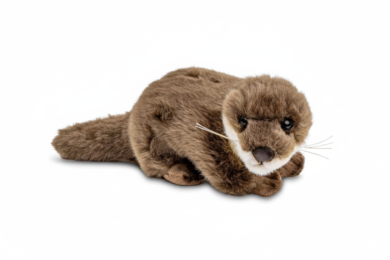 Baby otter, standing, 26 cm (length), soft toy/plush