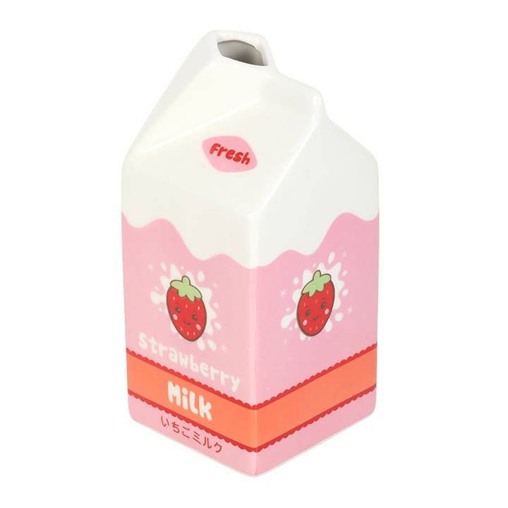Vase Brique de lait à la fraise