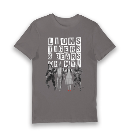 T-shirt adulte Le Magicien d'Oz Lions Tigers & Bears Oh My
