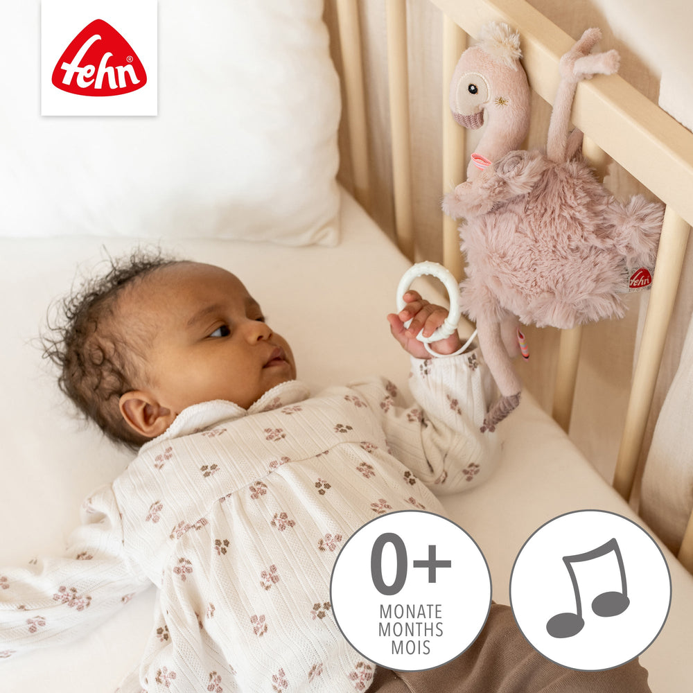 Mini-peluche musicale flamant rose – 24 cm