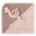 Hooded Bath Towel flamingo – 80 × 80 cm