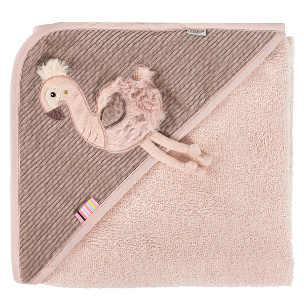 Kapuzenbadetuch Flamingo