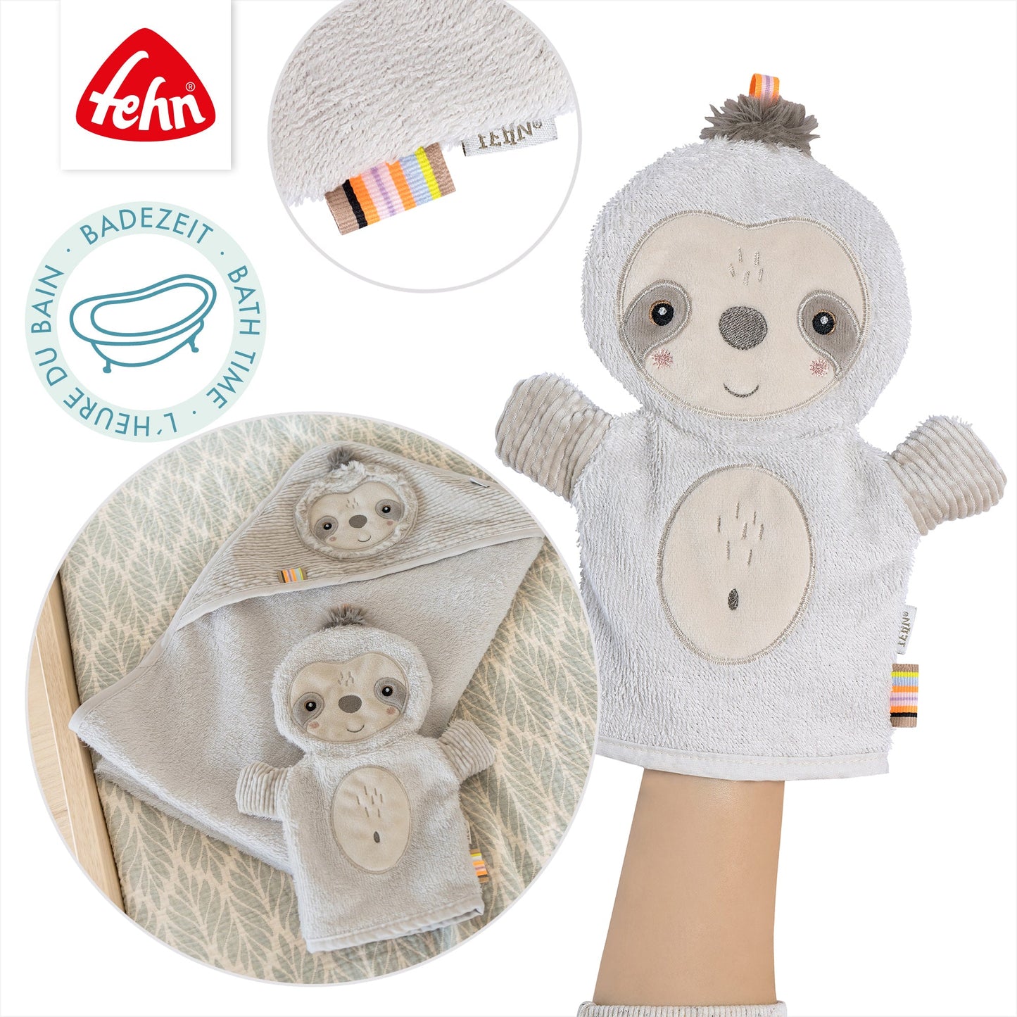 Waschhandschuh Faultier