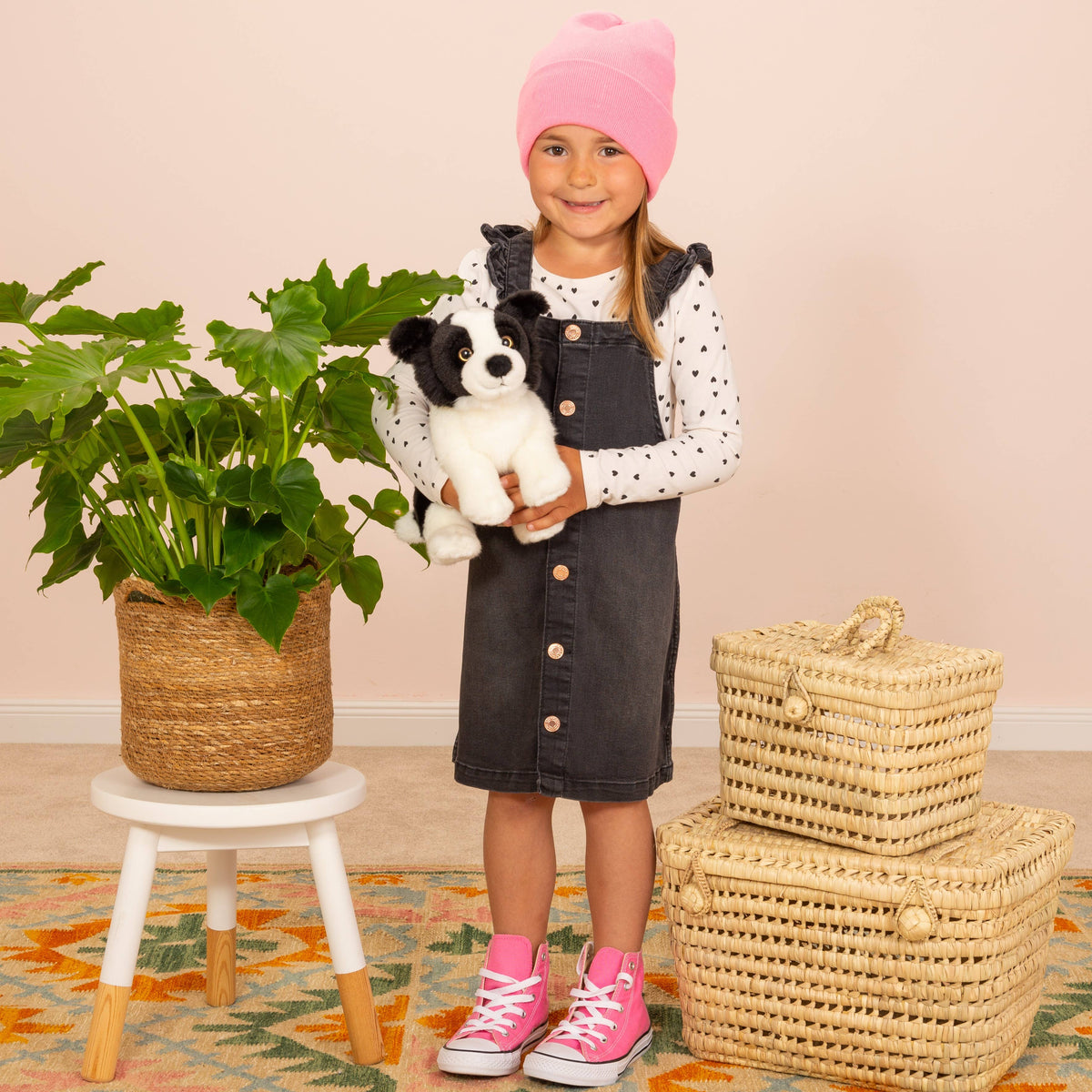 Peluche Chiot Border Collie – 25 cm