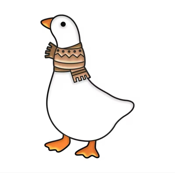 pins canard blanc echarpe