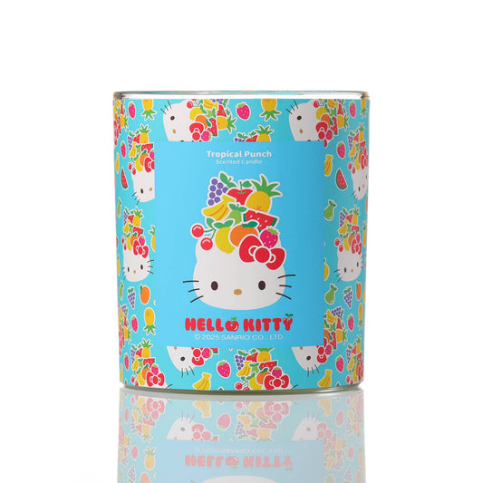 Bougie Bleue Imprimé Original Hello Kitty, Parfum Punch Tropical