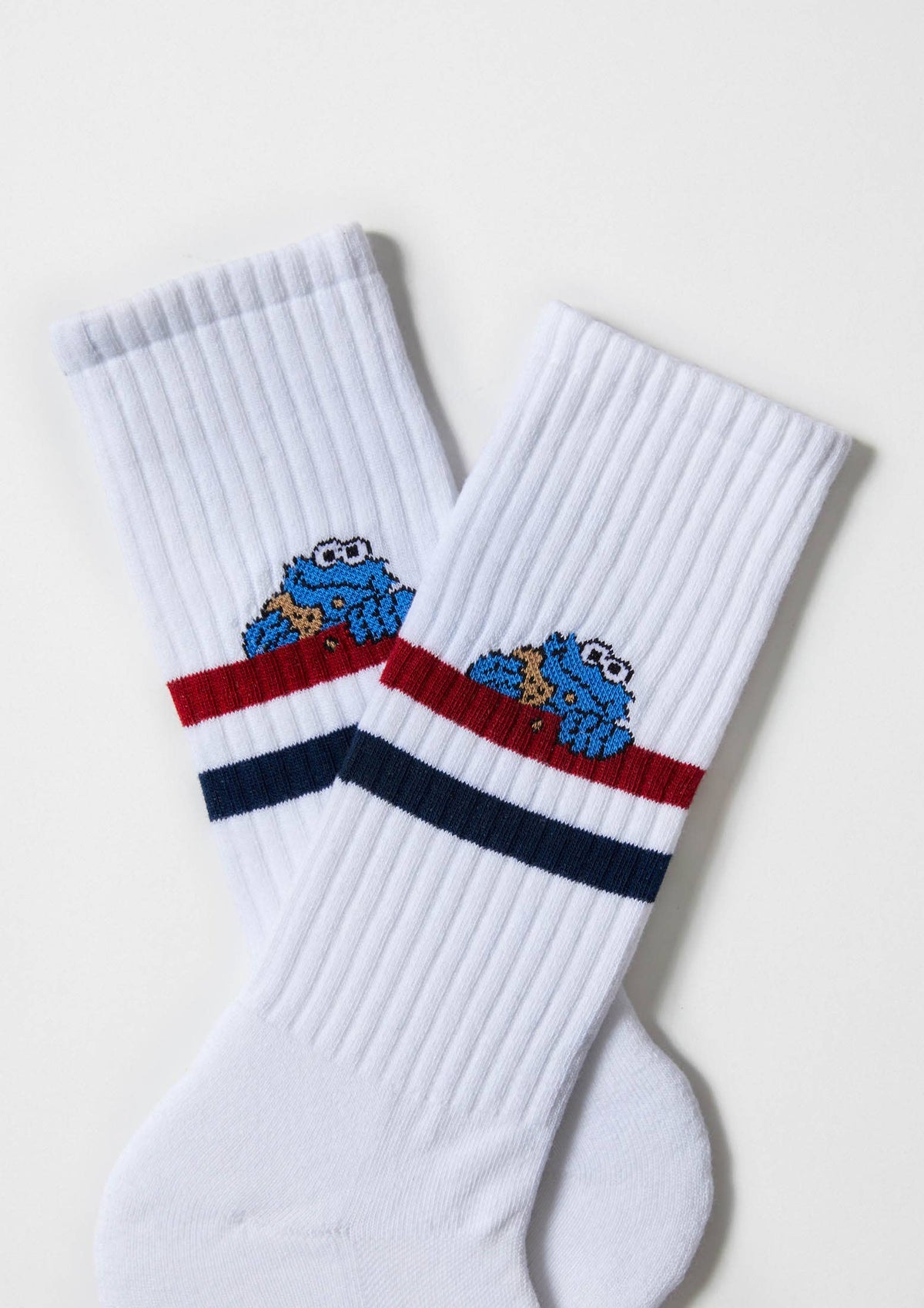 Chaussettes de sport BeSesameStreet Cookie Monster Blanc