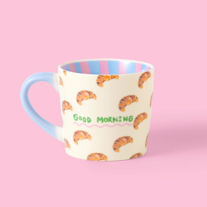 “Good Morning” Croissant Mug