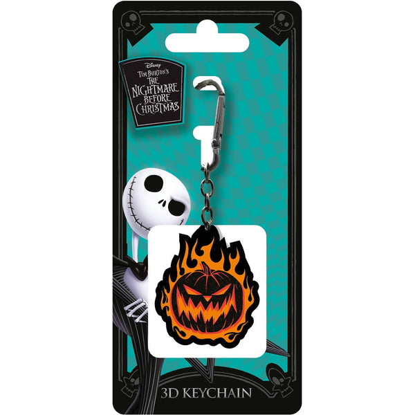 The Nightmare Before Christmas - Portachiavi a forma di zucca fiammeggiante
