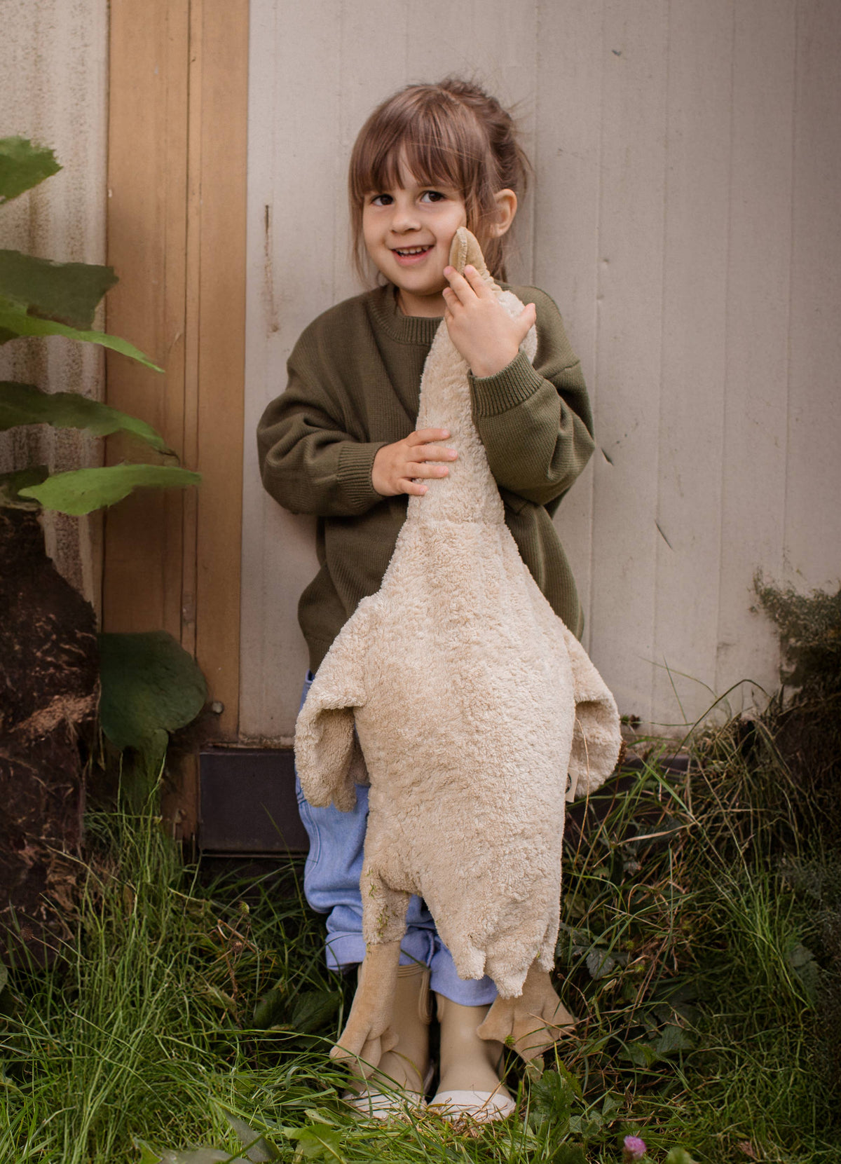 Animal en peluche Oie grande | lin