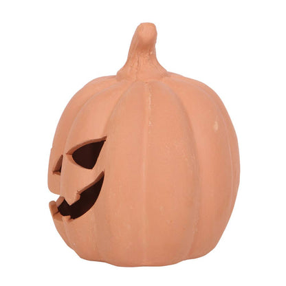 12.5 cm terracotta Halloween pumpkin decoration