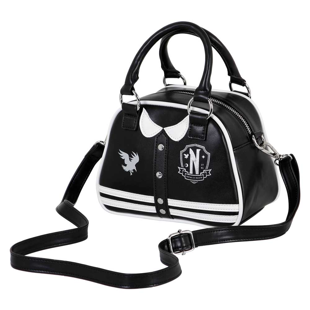 Sac à Main Bowling Fashion Wednesday « Varsity Casual » – Noir