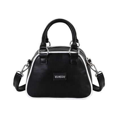 Sac à Main Bowling Fashion Wednesday « Varsity Casual » – Noir