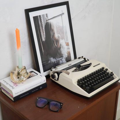 Bougeoir - Chapeau de cowboy - Céramique - Or - 13,5x11x7 cm