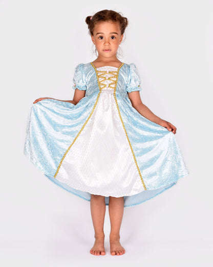 Light blue velvet princess dress 98-104 cm 2-4 years