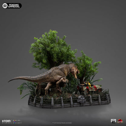 T-Rex Chase Statue - Jurassic Park - Demi Art Scale 1/20 - Iron Studios