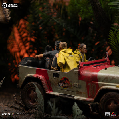 T-Rex Chase Statue - Jurassic Park - Demi Art Scale 1/20 - Iron Studios