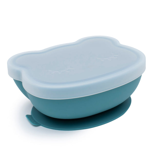 Bol en Silicone Ours Bleu Canard
