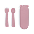 Dusty pink baby cutlery set