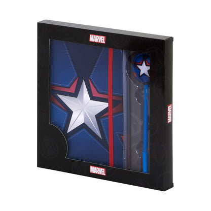 Coffret Journal + Stylo Fashion Marvel Captain America « Courage »