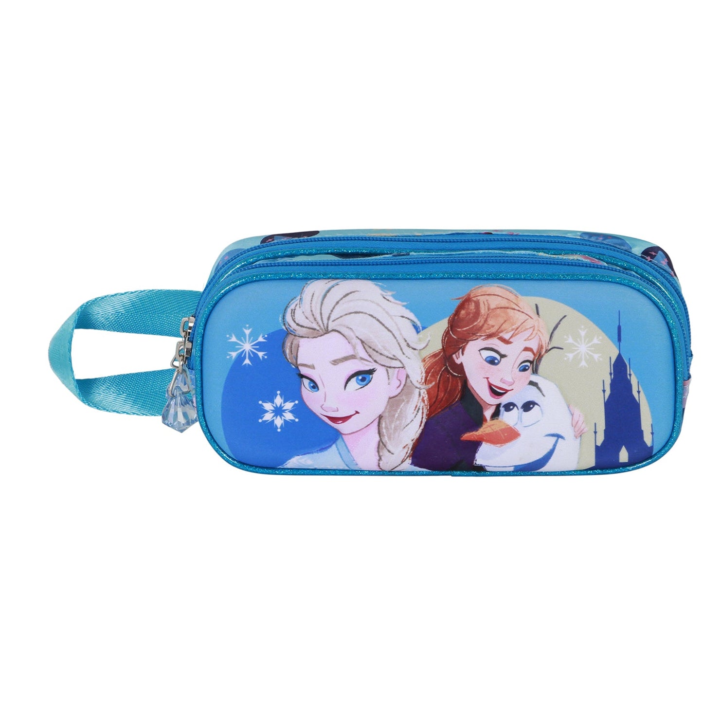 Trousse 3D Double Disney La Reine des Neiges 2 « Lovely » – Turquoise