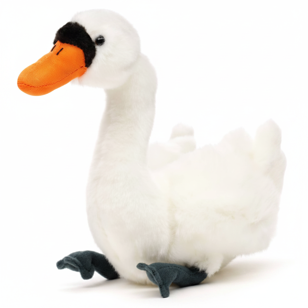 Pluche zwaan - 16 cm