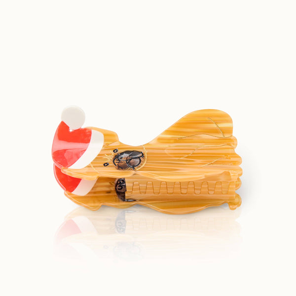 Kersthaarclip voor Franse bulldog
