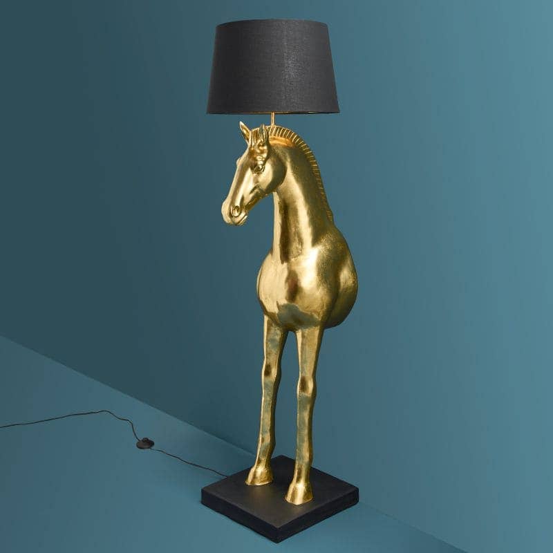 Lampada da terra Amadeus Horse, oro