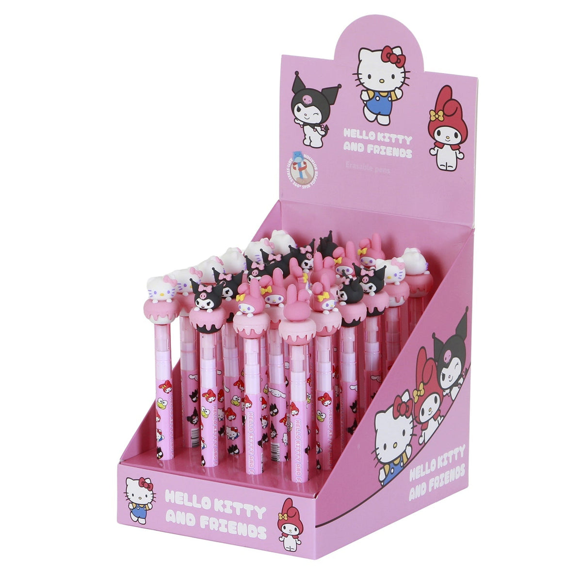Stylo gel effaçable Hello Kitty « Mix » — visuel de l’assortiment, article vendu à l’unité