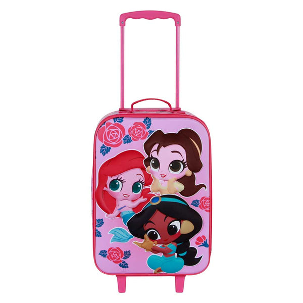 Valise à Roulettes Soft 3D Disney Princesses « Flowers »