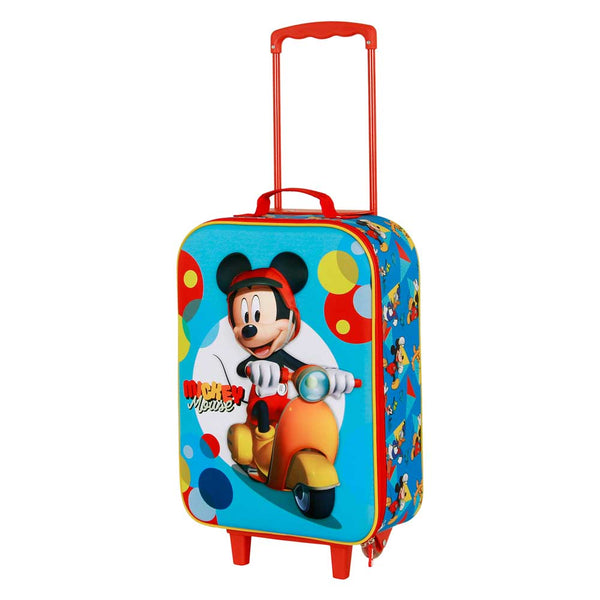 Valise à Roulettes Soft 3D Disney Mickey Mouse « Scooter »
