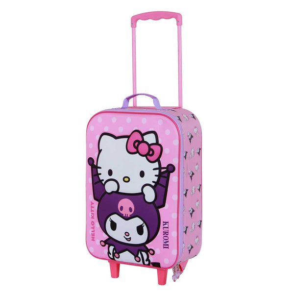 Valise Trolley Souple 3D Ludique Hello Kitty