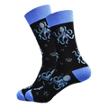 Meias azuis com estampado de polvo