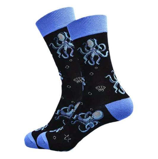 chaussettes poulpes bleus mrcol