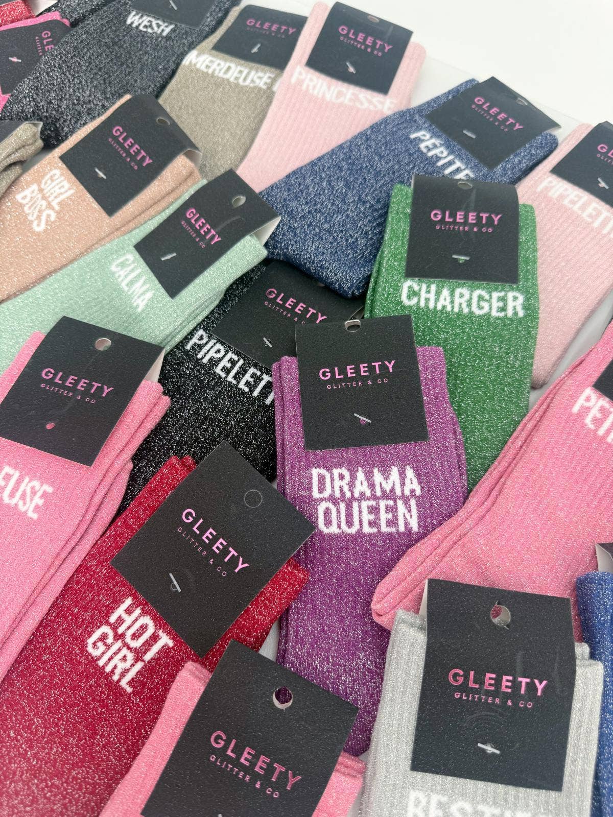 Chaussettes à Paillettes Pépite Marine – Gleety
