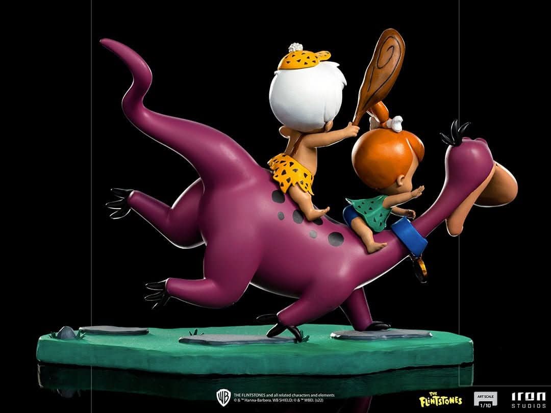 Statue Dino, Pebbles and Bamm-Bamm - The Flintstones - Art Scale 1/10