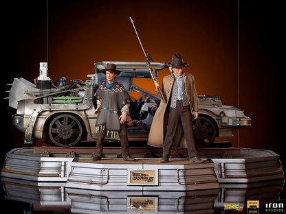 Statue Delorean Full Set Deluxe - Back to the Future III - Art Scale 1/10