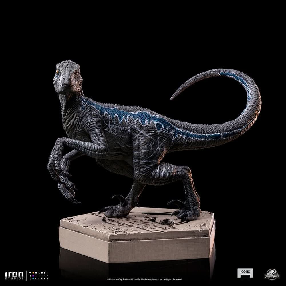 Velociraptor Blue B Statue - Jurassic World - Icons