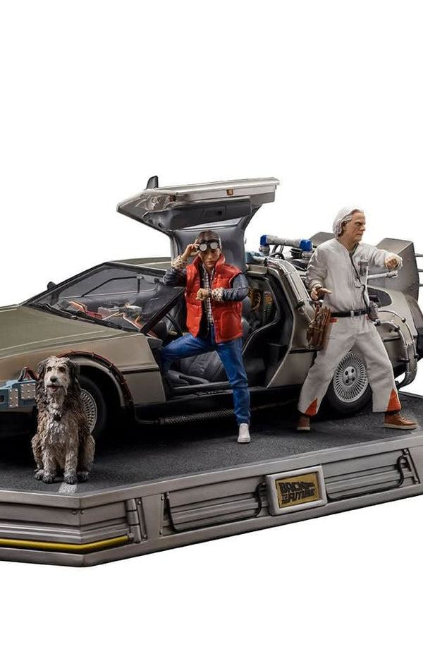 Statue Delorean Full Set Deluxe - Back to the Future - Art Scale 1/10