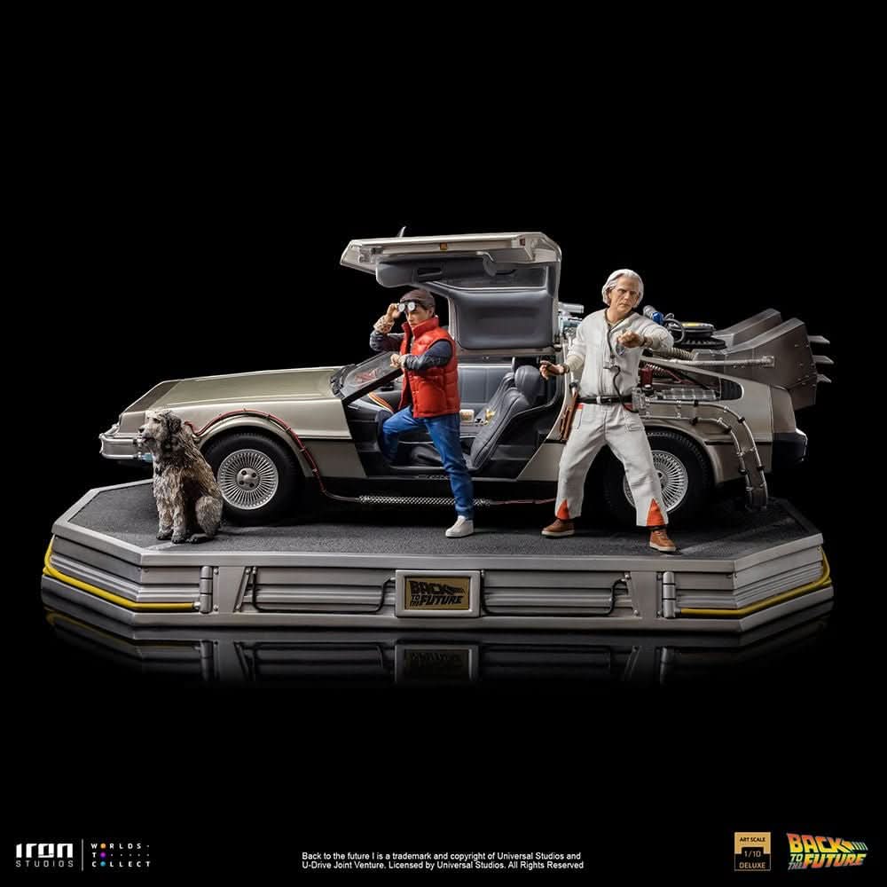 Statue Delorean Full Set Deluxe - Back to the Future - Art Scale 1/10