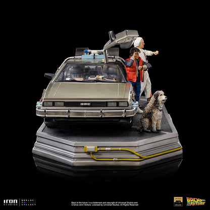 Statue Delorean Full Set Deluxe - Back to the Future - Art Scale 1/10