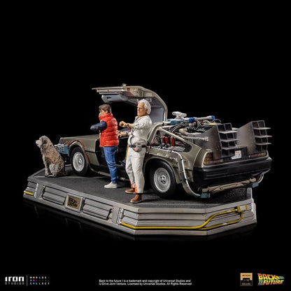 Statue Delorean Full Set Deluxe - Back to the Future - Art Scale 1/10